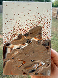 Abstract Marbled and Textured Mountains - Original Painting
