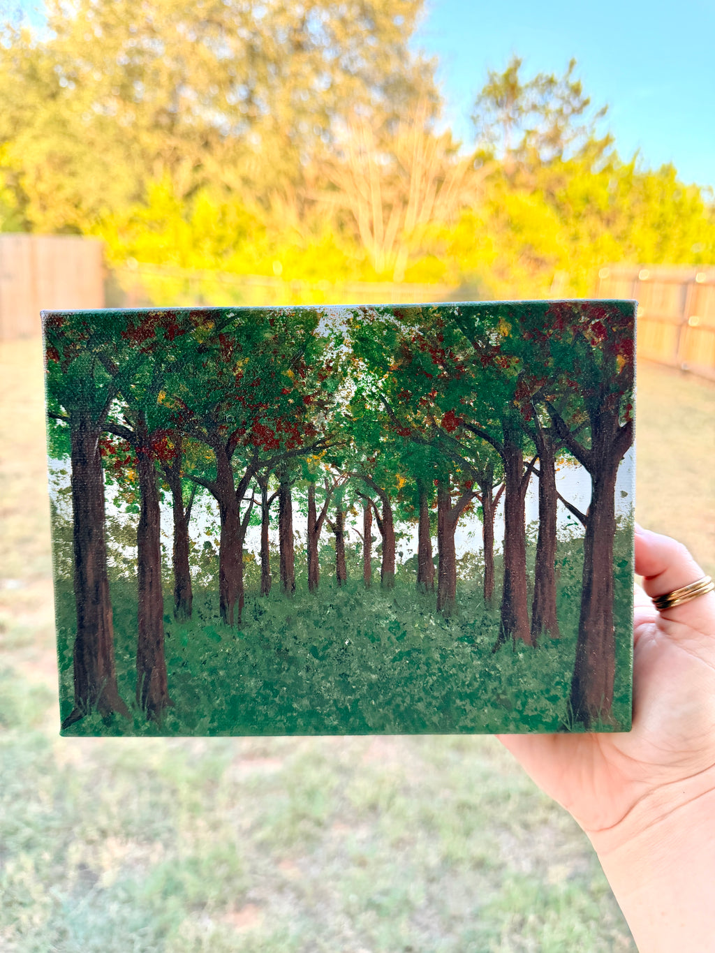 Fall Trees With Arching Branches - Original Painting