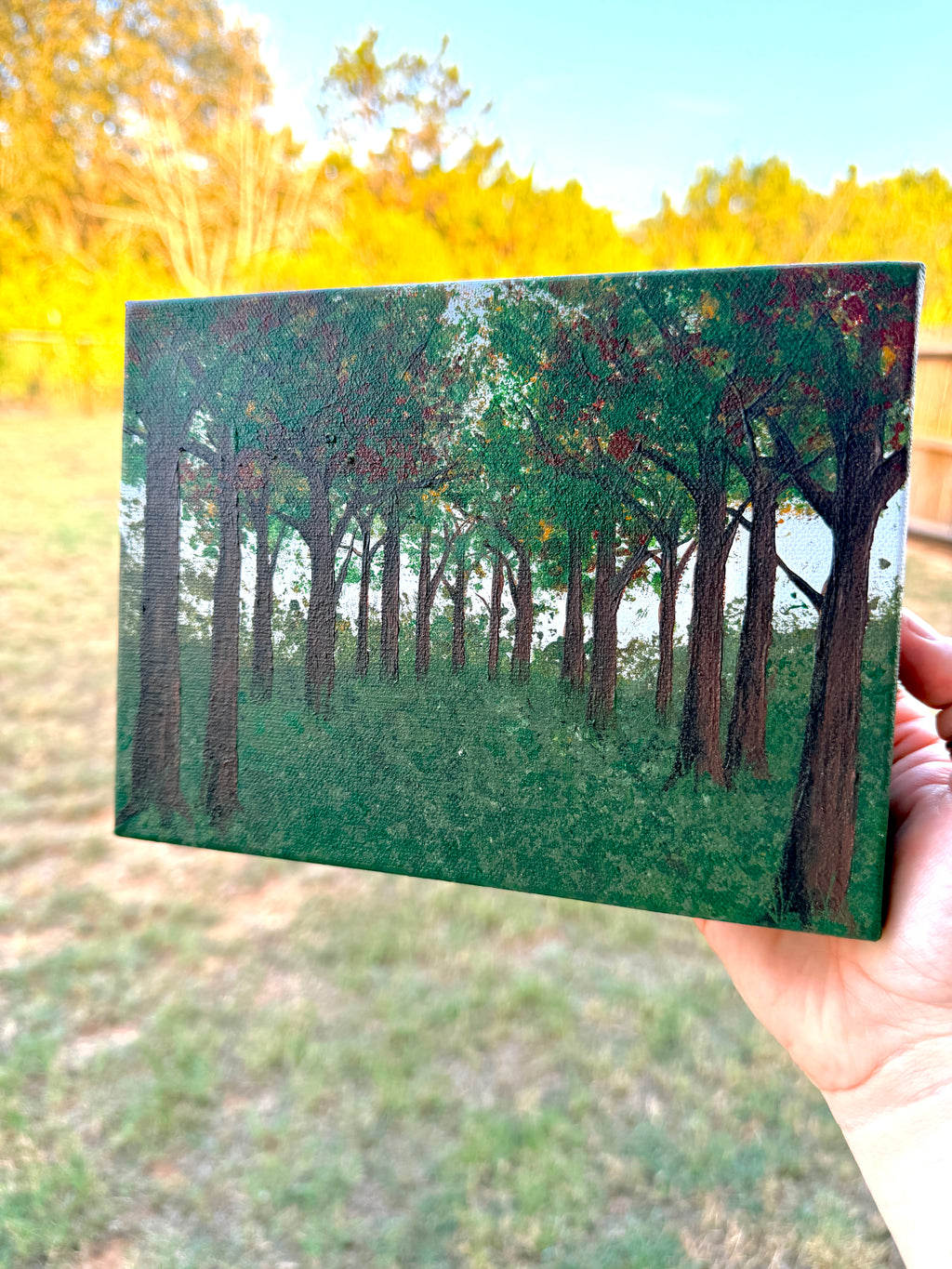 Fall Trees With Arching Branches - Original Painting