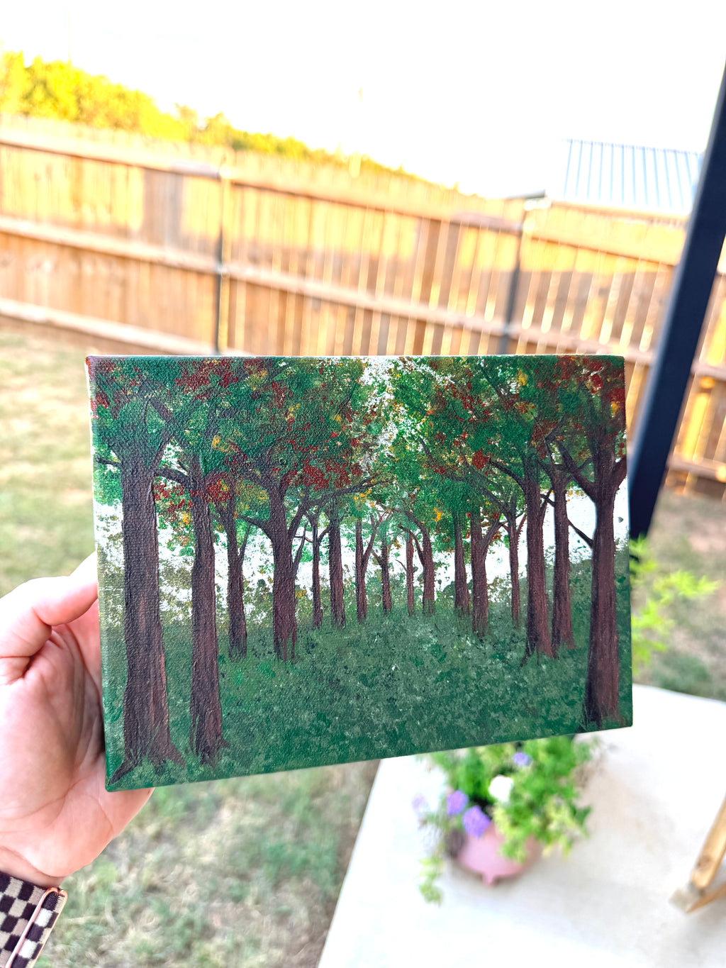 Fall Trees With Arching Branches - Original Painting