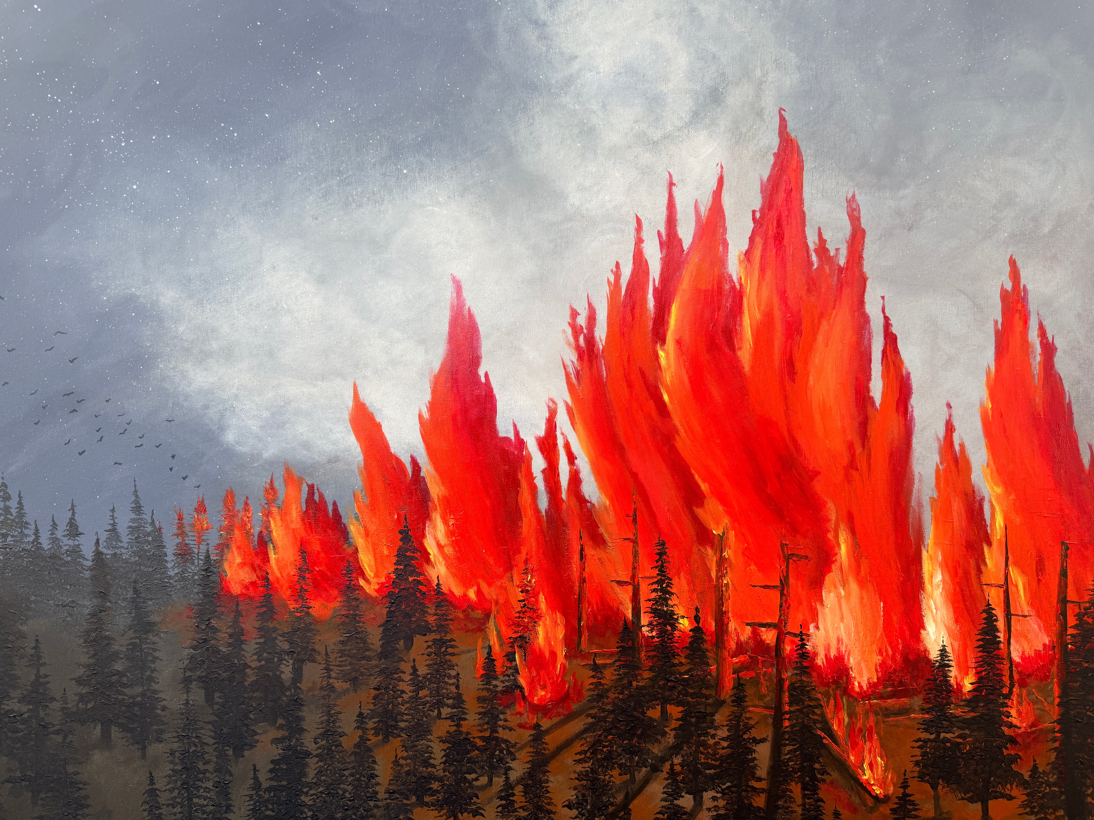 Raging Wildfire - Original Painting