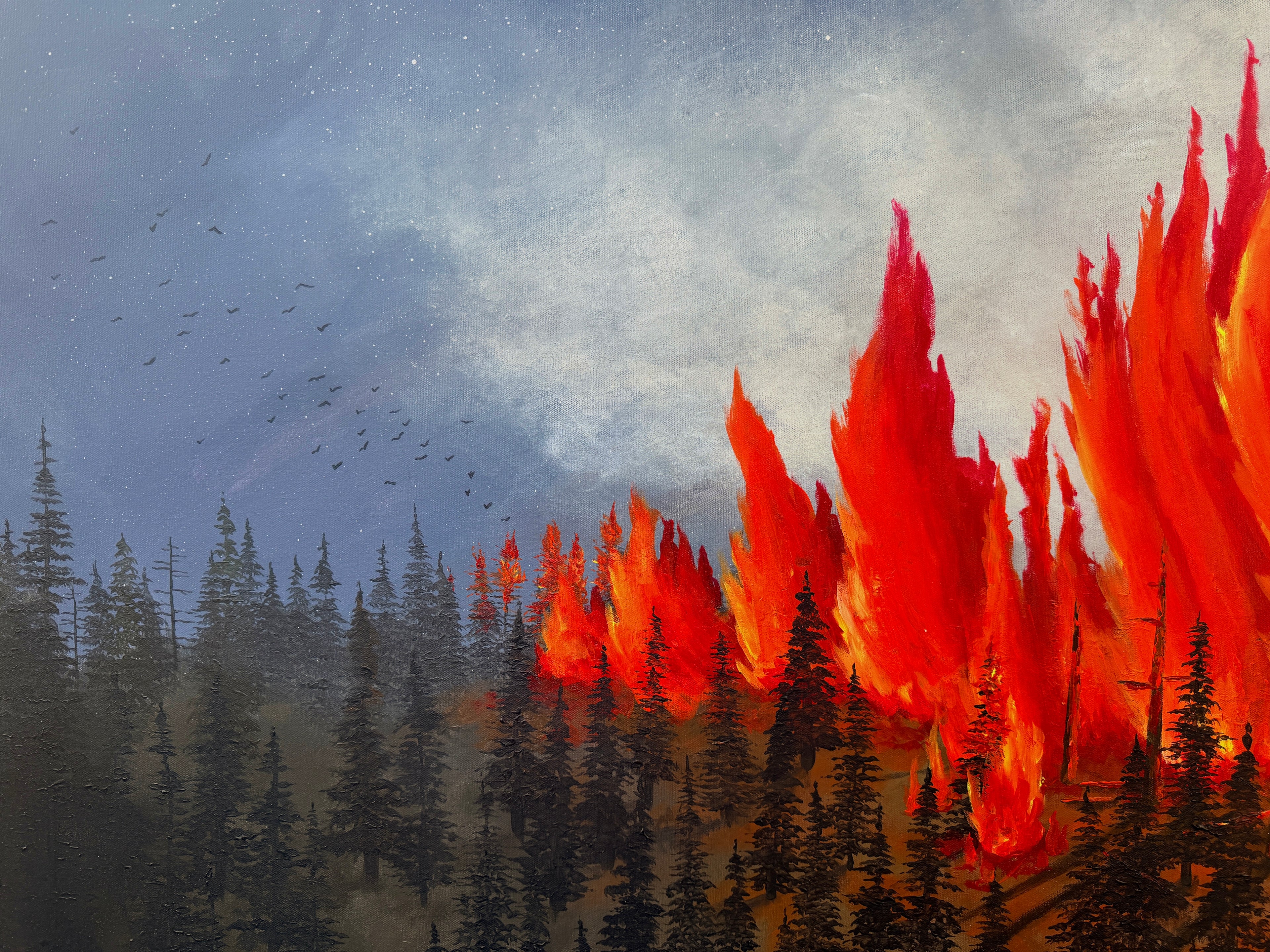 Raging Wildfire - Original Painting