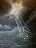 Dramatic Sunlit Hillside - Original Painting